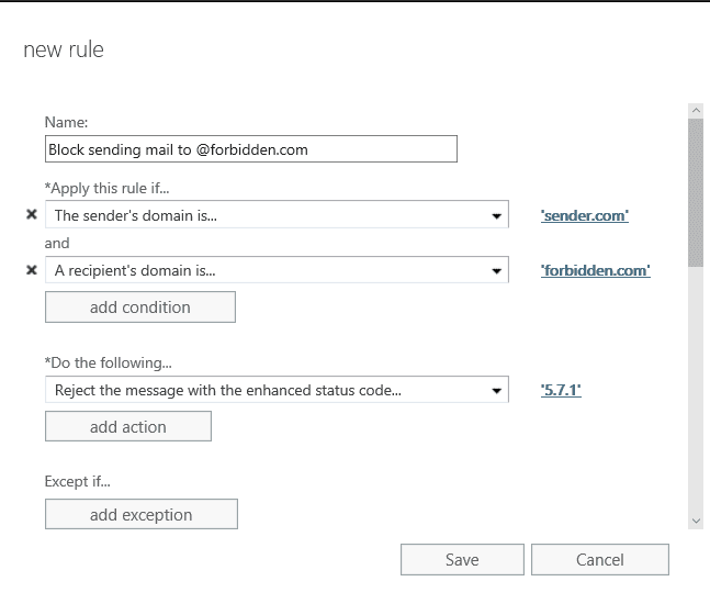 Exchange rule