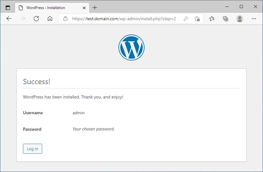 WordPress Install3