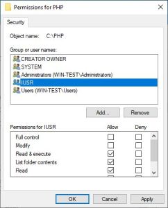WordPress PHP Permissions